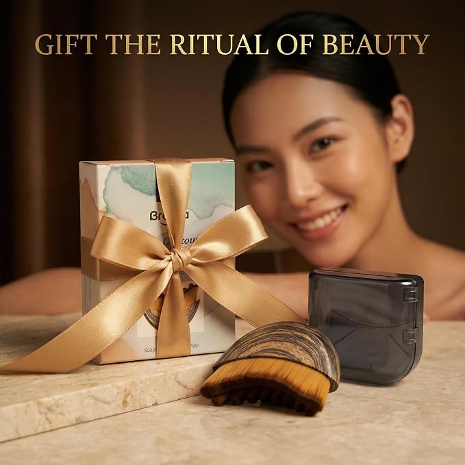 Brenza Lymphatic Contour Face Brush – Facial Sculpting Tool - Image 8