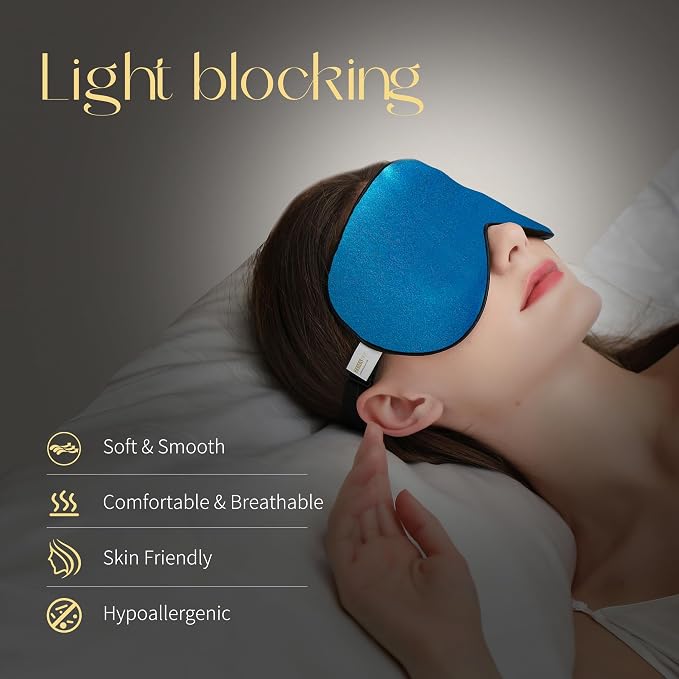 ZIMASILK 100% Natural Silk Sleep Mask Blindfold, Adjustable Super-Smooth Soft - Image 2