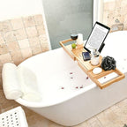 Bath Pillow and Bathtub Tray Set by Monsuri