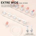 Nail Art Brushes Set with Nail Stand Holder - Image 3