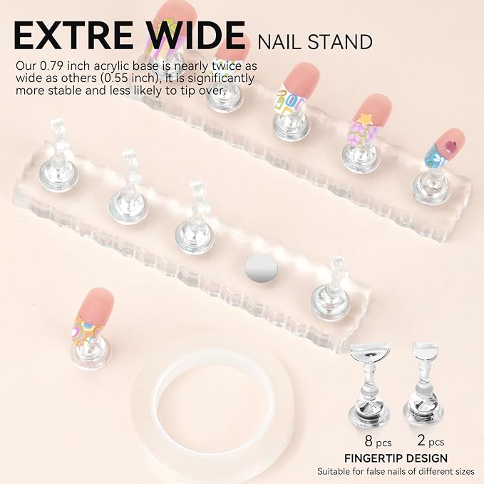 Nail Art Brushes Set with Nail Stand Holder - Image 3