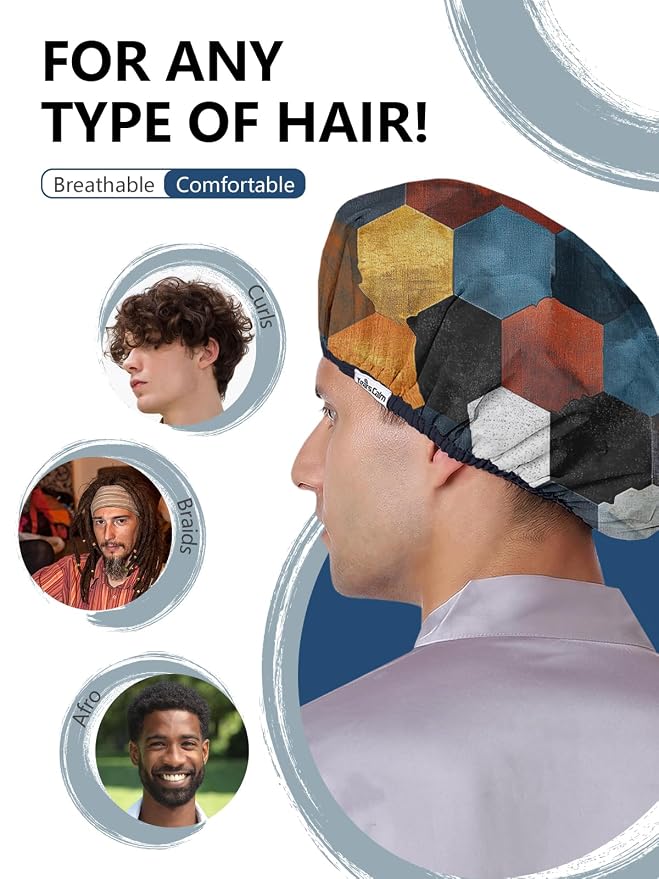 Years calm Men Shower Cap Reusable Waterproof, Dual-Layer Design, Double-Sided - Image 7