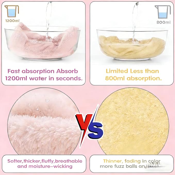 3 Pack Microfiber Hair Towel Wrap - Image 3