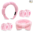 Pink Spa Headband and Wristband Set by TIOSRU