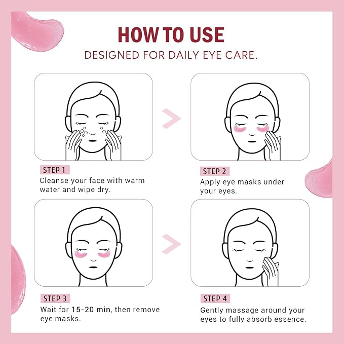 Yeokoe Under Eye Patches for Dark Circles, Puffy Eyes, 20 Pairs Face Masks - Image 5