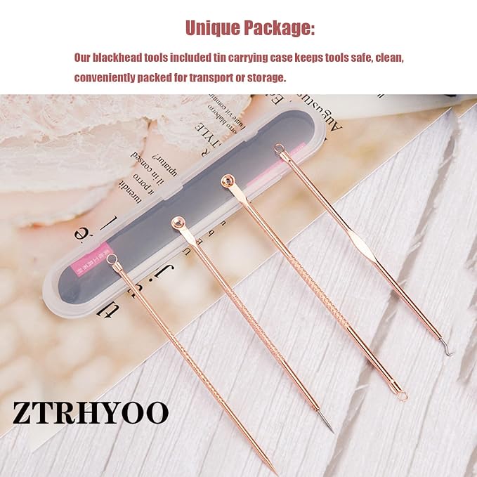 ZTRHYOO Blackhead Remover Pimple Comedone Extractor Tool Best Acne Removal Kit - Image 9
