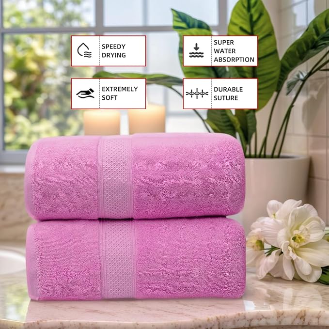 Fluffy Cotton Bath Towels Set800G, 2-Piece Set, Thickened and Enlarged - Image 3