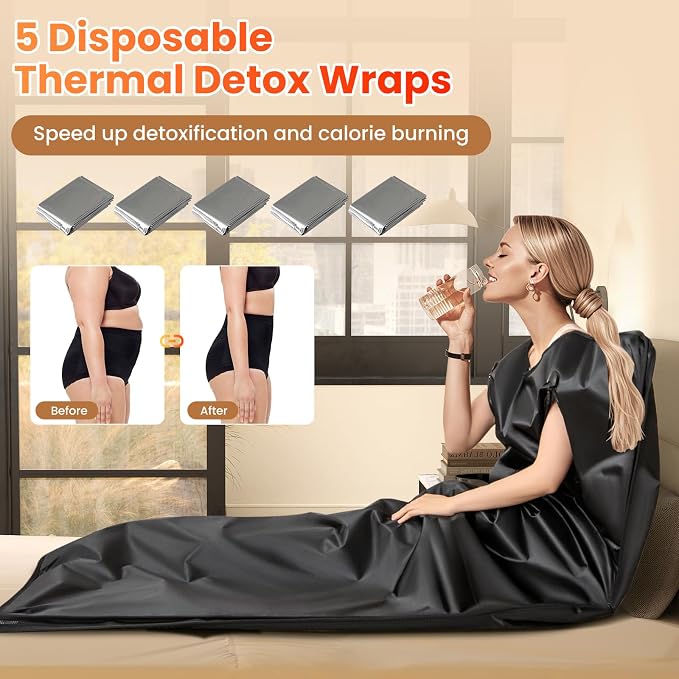 ARLIME Infrared Sauna Blanket, Portable Full-Body Home Sauna Blanket, 90-180°F - Image 2
