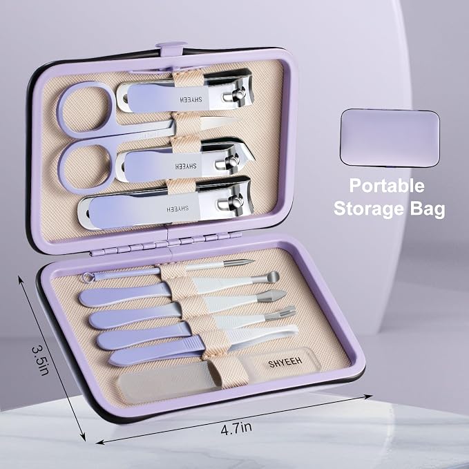 Manicure Set, Portable Mini Manicure and Pedicure Kit, Travel Grooming Nail Kit - Image 8