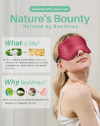 BeeVines 100% Real Mulberry Silk 2 Pack Sleep Mask, Pure Silk Eye Masks - Image 7