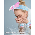 VELSCRUN Spa Headbands for Wash Face, Makeup Headband, Facial Skincare Headbands - Image 2