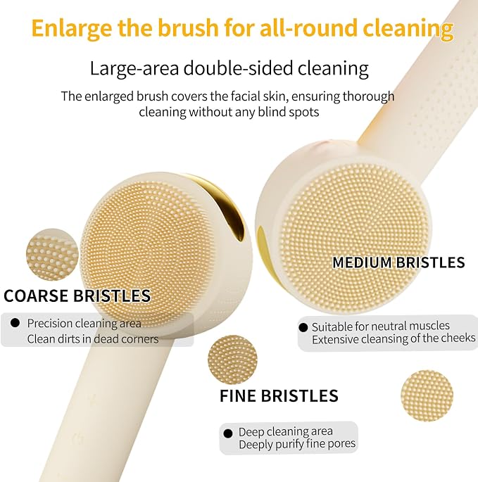 Facial Cleansing Brush Electric – Rechargeable Silicone Face Scrubber, - Image 8