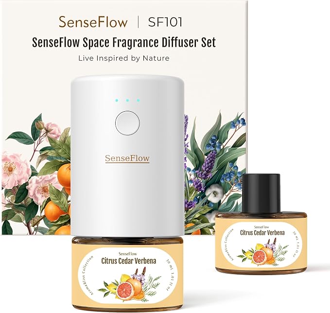 Plug-in Air Freshener for Home, Waterless Essential Oil Diffuser for Bedroom by SenseFlow