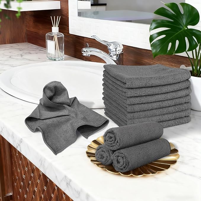 Orighty Washcloths, 5 Pack Microfiber Face Towels, Highly Absorbent and Soft - Image 8