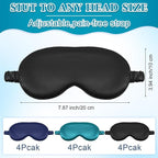 Cutecrop 12 Pcs Silk Sleep Masks Soft Satin Eye Masks - Image 2