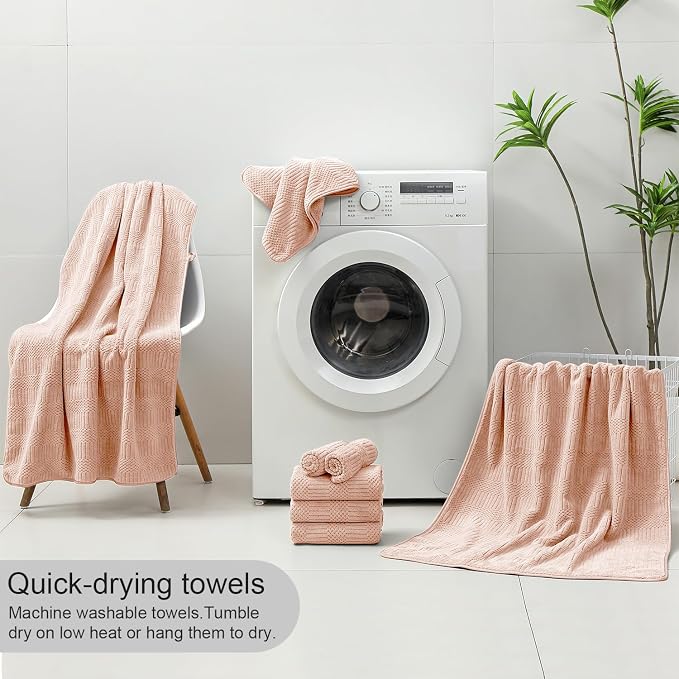 8 Piece Bath Towel Set-2 Oversized Bath Sheets, 2 Hand Towels, 4 - Image 8
