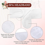 30 Pcs White Spa Headband, 23.6 x 3.3 Inch Soft Facial Headband Esthetician - Image 3