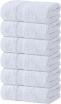 White Hand Towels Set for Bathroom, 6 Pack by WhiteClassic