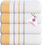 CASA COPENHAGEN White Bay 4Pcs 100% Egyptian Cotton Designer Hand Towels Gift by CASACOPENHAGEN