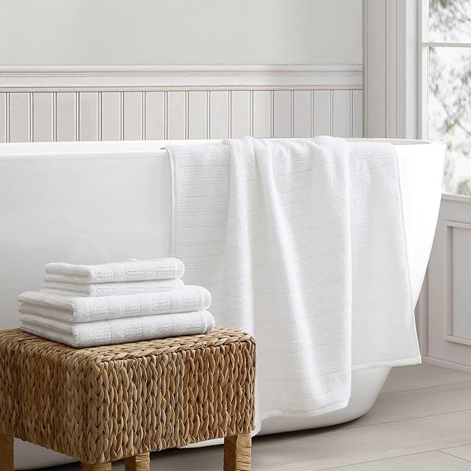 Martha Stewart - Bath Towels, Soft & Absorbent 100% Cotton Towels, Solid 500 GSM - Image 2