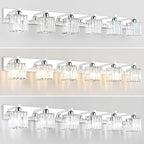 Aipsun Bathroom Vanity Light Fixtures 6 Light Chrome Vanity Light - Image 2