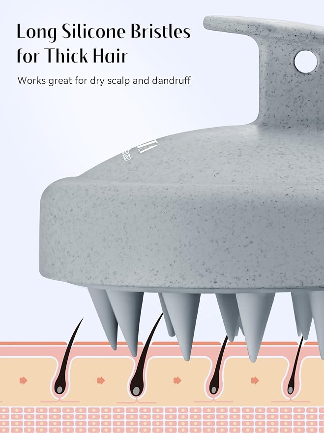 HEETA Scalp Massager Hair Growth, Soft Silicone Scalp Scrubber Shampoo Brush - Image 6