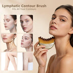 Lymphatic Contour Face Brush, Manual Lymphatic Drainage Massage Brush - Image 2