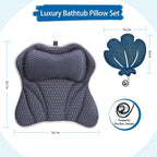 Luxury Bath Pillow and Hot Tub Scum Absorber Set, Bath Pillows - Image 2