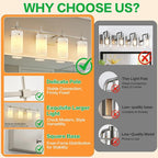 SOLFART 4 Light Bathroom Vanity Lights Over Mirror, Vintage Bathroom Lighting - Image 5