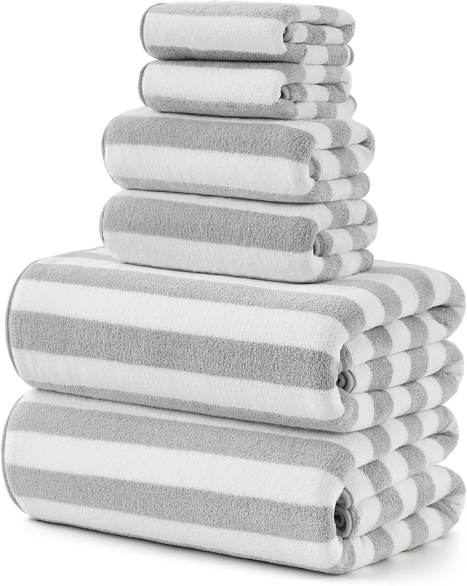 REDKISS Ultra Soft Bath Towel Sets 6-Piece 35"x70" | 100% Microfiber, Highly by REDKISSOnline