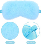 2 Pcs Plush Leopard Eye Mask Soft Sleeping Blindfold Eye Cover Comfortable - Image 3