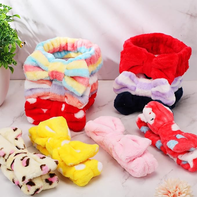 WILLBOND 24 Pieces Spa Headband Bulk Skincare Headbands Face Wash Makeup - Image 7