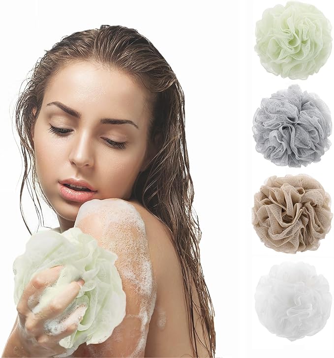 8 Small Mesh Pouf Bath Sponge - Image 6