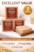 Oatmeal Goat Milk Soap Bars 3 Pack 4.25oz Each - Image 4