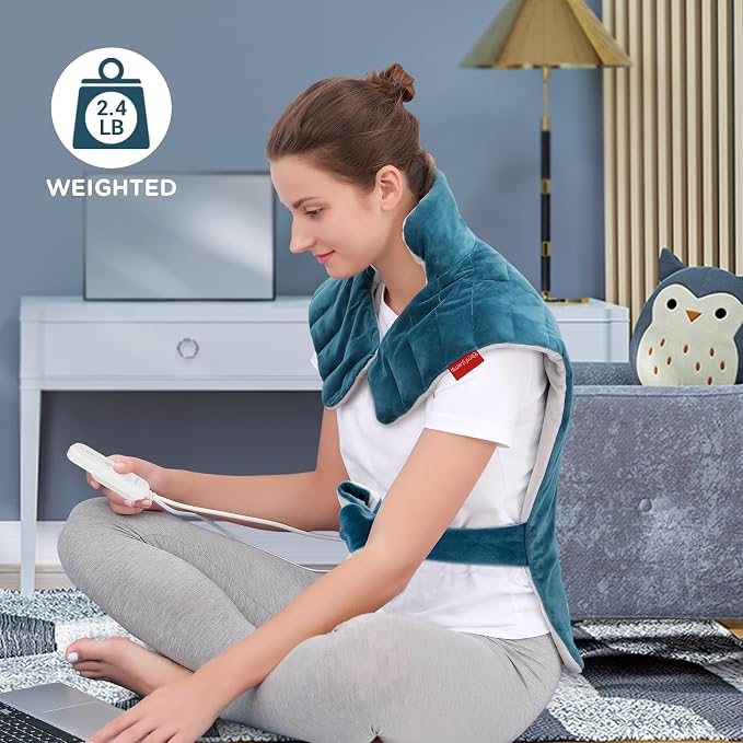 Comfytemp Heating Pad for Back, Neck Shoulder Weighted Design for Snug Fit - Image 3