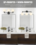 AKEZON 3-Light Black Bathroom Vanity Light Fixture, Modern Minimalist Vanity - Image 8