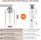 VerRon 4-Light Bathroom Light Fixtures, Classic Wall Light Fixture - Image 4
