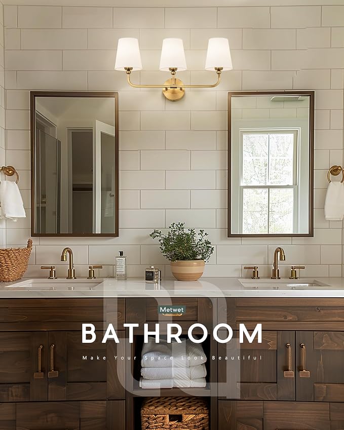 Bathroom Light Fixtures, Brushed Gold Vanity Lights - Image 8