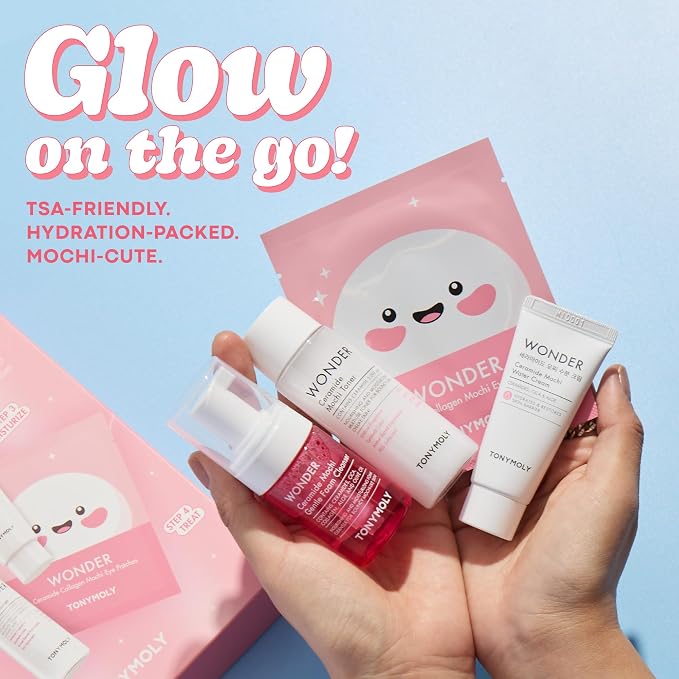 TONYMOLY Wonder Ceramide Mochi Essentials 4-Piece Skincare Set – Hydrating - Image 4