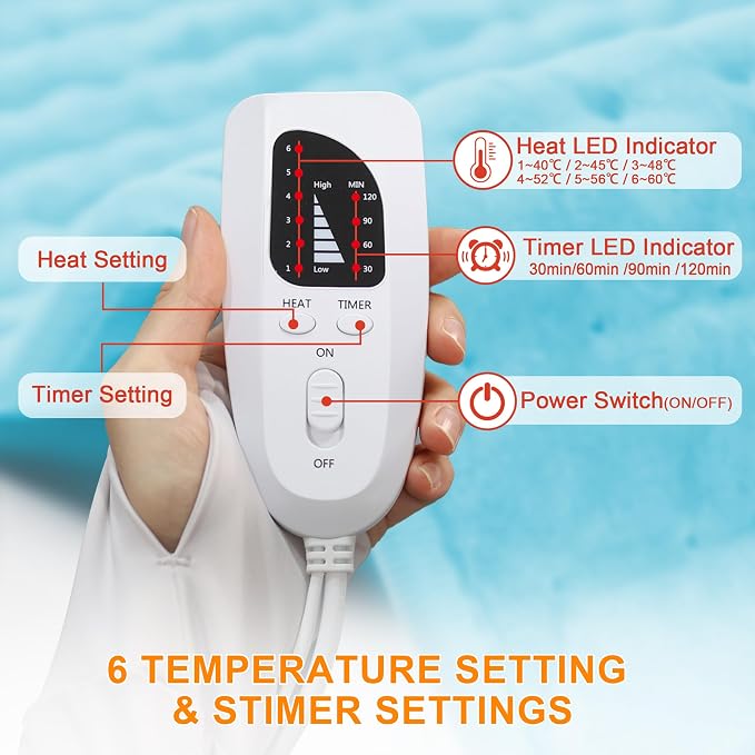 Deepsoon Heating Pad, Electric Heating Pads - Image 4