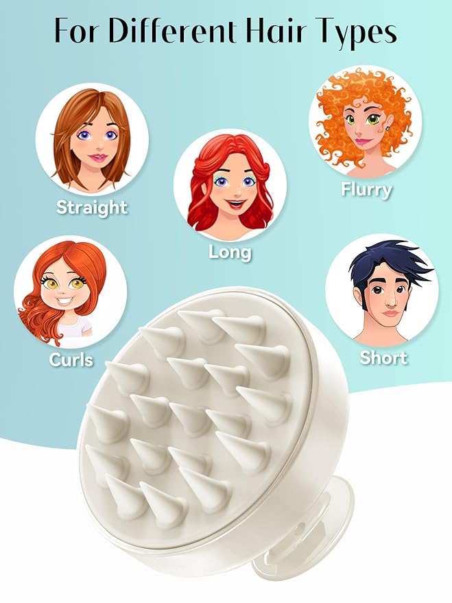 HEETA Scalp Massager Hair Growth, Soft Silicone Scalp Scrubber Shampoo Brush - Image 6