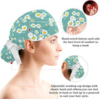 Women's Working Caps with Scrunchies Tarot Pattern Background Lace-Up Hat - Image 3