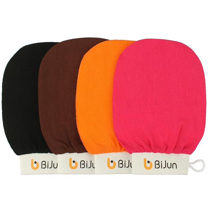 BiJun Exfoliating Glove Moroccan Kessa Scrub Exfoliating Gloves Deep by BiJun
