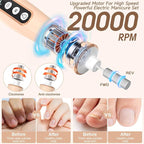 Professional Manicure Pedicure Kit, Cordless Electric Nail Drill - Image 3