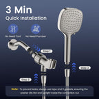 Filtered Shower Head with Handheld, High Pressure 7 Spray Showerhead with - Image 7