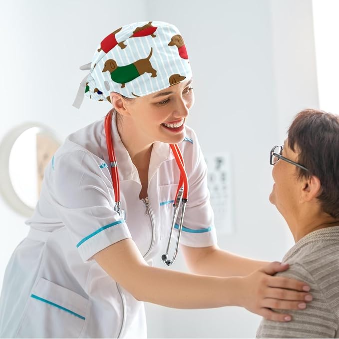 Ethnic Aztec Pattern Adjustable Scrub Cap Hat - Image 6