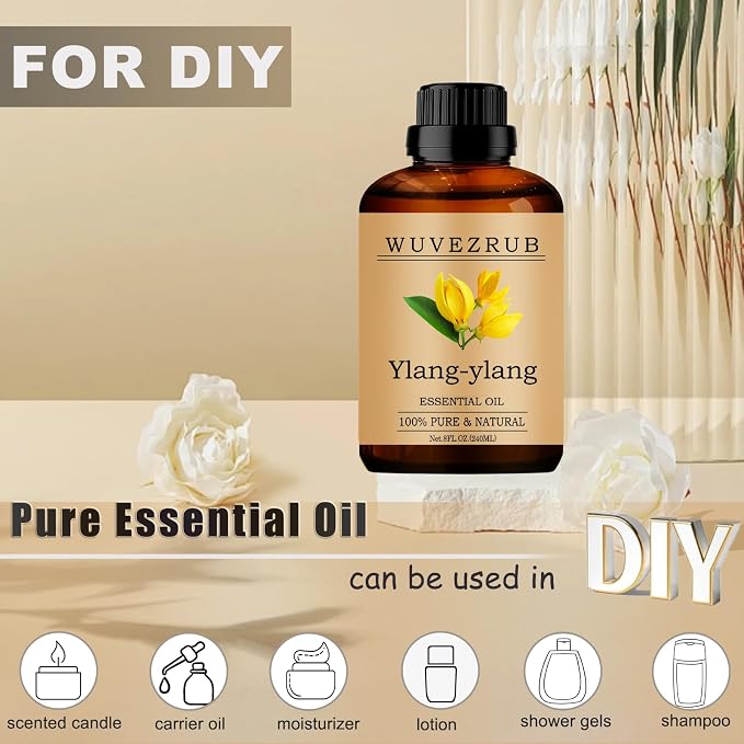 Ylang-Ylang Essential Oils, 240ML Pure and Natural Essential Oil - Image 3
