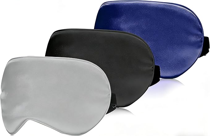 Eye Mask for Sleeping, 3 Pack Silk Sleep Masks for Women Men-Blindfold for by L%C3%93VFEIFAN
