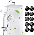 Hibbent cUPC Certified All Metal 12" Rainfall Showerhead Combo, High Pressure by Hibbent