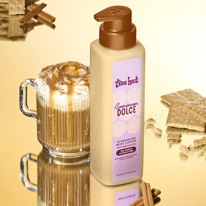 Tree Hut Hydraglow Body Lotion Cinnamon Dolce, Mothers Day Gifts, Hydrating & - Image 4